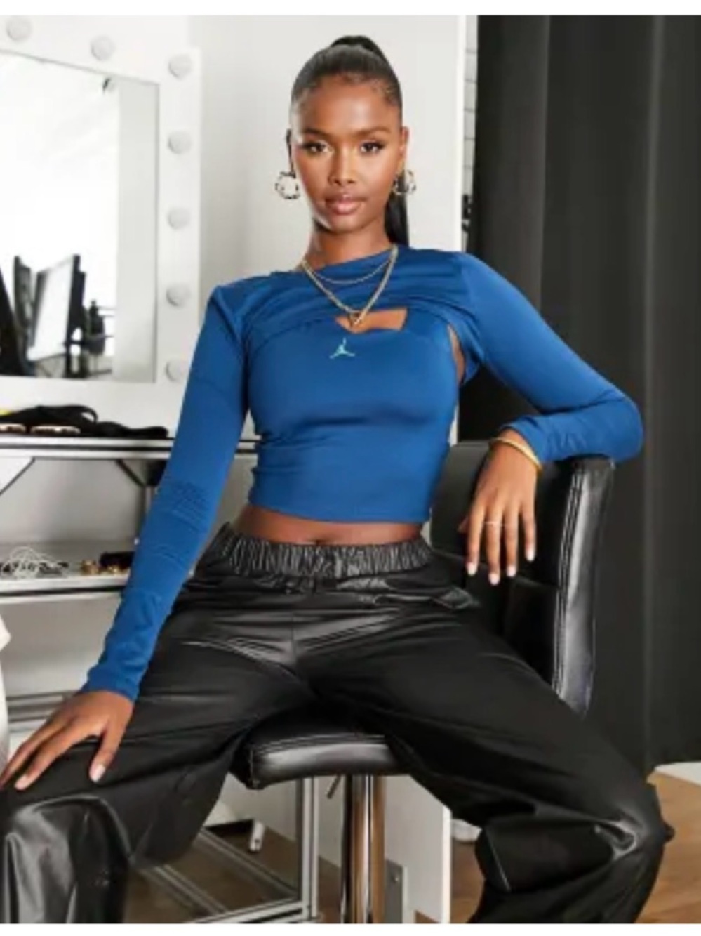 NWOT Jordan 2-in-1 asymmetrical top + shrug